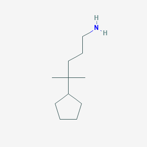 4-Cyclopentyl-4-methylpentan-1-amine