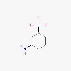 molecular formula C7H12F3N B7890621 (1S,3R)-3-(trifluoromethyl)cyclohexan-1-amine 