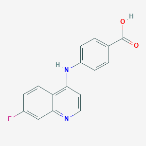 molecular formula C16H11FN2O2 B7891246 4-((7-Fluoroquinolin-4-yl)amino)benzoic acid 