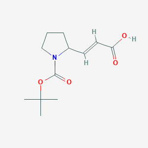 molecular formula C12H19NO4 B7891252 1-Boc-2-[(E)-2-carboxyethenyl]-pyrrolidine 