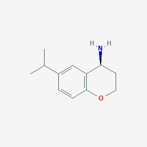 (4S)-6-(propan-2-yl)-3,4-dihydro-2H-1-benzopyran-4-amine