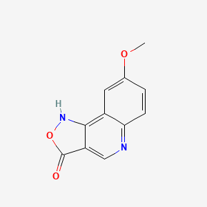 molecular formula C11H8N2O3 B7891386 8-methoxy[1,2]oxazolo[4,3-c]quinolin-3(1H)-one 