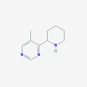 molecular formula C10H15N3 B7891519 5-Methyl-4-(piperidin-2-YL)pyrimidine 