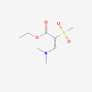 molecular formula C8H15NO4S B7891556 Ethyl 3-dimethylamino-2-methylsulphonylacrylate 