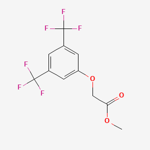 molecular formula C11H8F6O3 B7891740 Methyl 2-[3,5-bis(trifluoromethyl)phenoxy]acetate CAS No. 87964-31-6