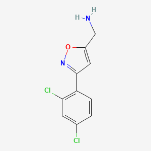 [3-(2,4-Dichlorophenyl)-1,2-oxazol-5-yl]methanamine