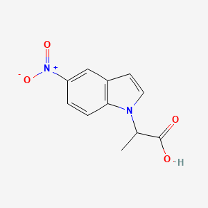 molecular formula C11H10N2O4 B7892047 2-(5-Nitro-1H-indol-1-yl)propanoic acid 