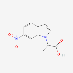 molecular formula C11H10N2O4 B7892073 2-(6-Nitro-1H-indol-1-yl)propanoic acid 