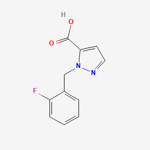molecular formula C11H9FN2O2 B7892188 1-[(2-fluorophenyl)methyl]-1H-pyrazole-5-carboxylic acid 