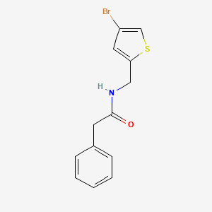 molecular formula C13H12BrNOS B7892208 N-[(4-bromothiophen-2-yl)methyl]-2-phenylacetamide 