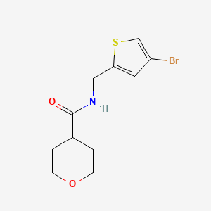 N-[(4-bromothiophen-2-yl)methyl]oxane-4-carboxamide