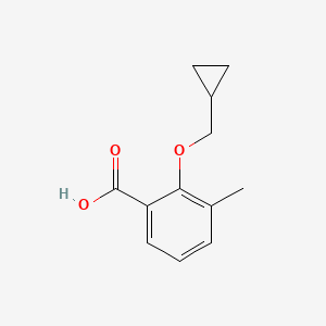 molecular formula C12H14O3 B7892227 2-(Cyclopropylmethoxy)-3-methylbenzoic acid 