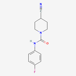 4-cyano-N-(4-fluorophenyl)piperidine-1-carboxamide