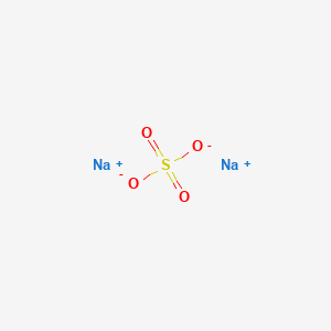 molecular formula Na2SO4· nH2O (n = 0 or 10)<br>Na2SO4<br>Na2O4S B078923 Sodium sulfate CAS No. 15124-09-1