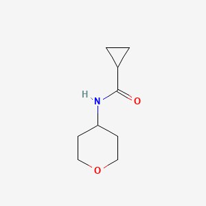 molecular formula C9H15NO2 B7892313 N-(oxan-4-yl)cyclopropanecarboxamide 