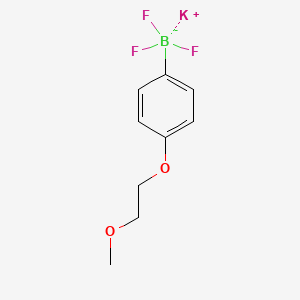 molecular formula C9H11BF3KO2 B7892608 Potassium 4-(2-methoxyethoxy)phenyltrifluoroborate 