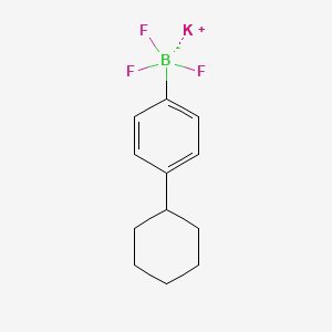 molecular formula C12H15BF3K B7892812 Potassium (4-cyclohexylphenyl)trifluoroboranuide 