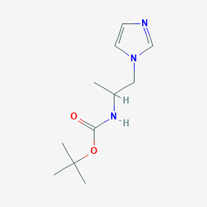 molecular formula C11H19N3O2 B7892939 tert-butyl N-[1-(1H-imidazol-1-yl)propan-2-yl]carbamate 