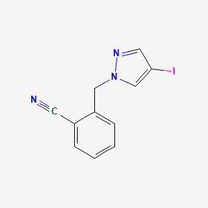 molecular formula C11H8IN3 B7893606 2-((4-Iodo-1H-pyrazol-1-yl)methyl)benzonitrile 