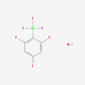 molecular formula C6H2BF6K B7893810 potassium;trifluoro-(2,4,6-trifluorophenyl)boranuide 