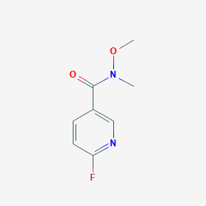 molecular formula C8H9FN2O2 B7894073 6-Fluoro-N-methoxy-N-methylpyridine-3-carboxamide 