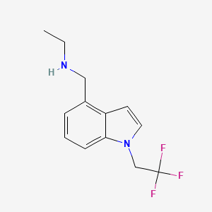 molecular formula C13H15F3N2 B7894550 Ethyl({[1-(2,2,2-trifluoroethyl)-1H-indol-4-yl]methyl})amine 