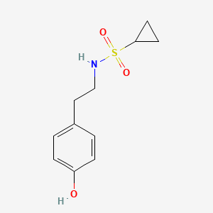 molecular formula C11H15NO3S B7894567 N-(4-hydroxyphenethyl)cyclopropanesulfonamide 