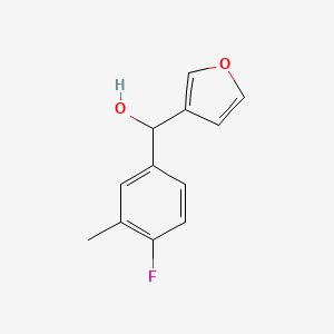 molecular formula C12H11FO2 B7894857 4-Fluoro-3-methylphenyl-(3-furyl)methanol 