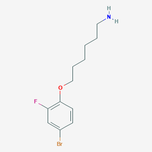 molecular formula C12H17BrFNO B7895656 6-(4-Bromo-2-fluorophenoxy)hexan-1-amine 