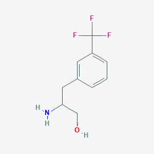 molecular formula C10H12F3NO B7896159 b-Amino-3-(trifluoromethyl)benzenepropanol 