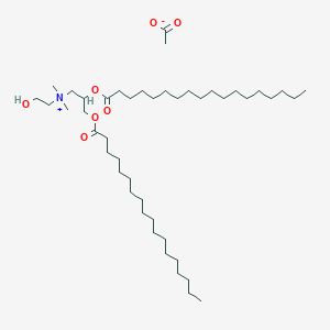 molecular formula C45H89NO7 B078962 n-(2-Hydroxyethyl)-n,n-dimethyl-2,3-bis(octadecanoyloxy)propan-1-aminium acetate CAS No. 13106-14-4