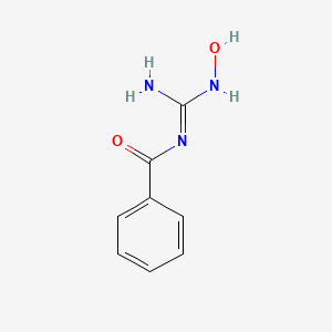 molecular formula C8H9N3O2 B7896494 N-[amino-(hydroxyamino)methylidene]benzamide 