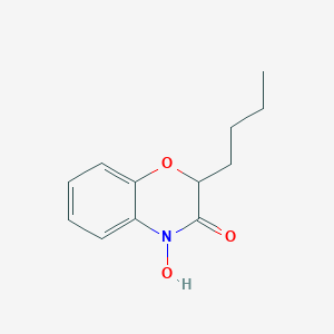 molecular formula C12H15NO3 B078970 2-Butyl-4-hydroxy-1,4-benzoxazin-3-one CAS No. 13212-62-9