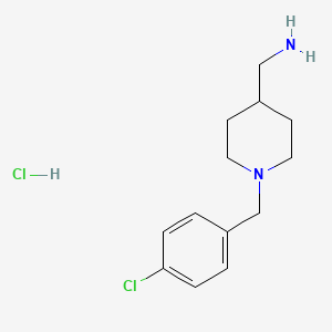 molecular formula C13H20Cl2N2 B7897008 C-[1-(4-Chloro-benzyl)-piperidin-4-yl]-methylamine hydrochloride 