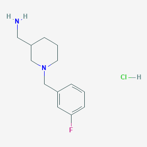 molecular formula C13H20ClFN2 B7897017 C-[1-(3-Fluoro-benzyl)-piperidin-3-yl]-methylamine hydrochloride 