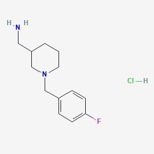 molecular formula C13H20ClFN2 B7897033 C-[1-(4-Fluoro-benzyl)-piperidin-3-yl]-methylamine hydrochloride 