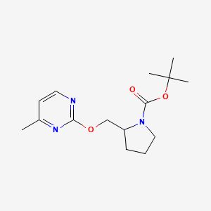 molecular formula C15H23N3O3 B7897209 2-(4-Methyl-pyrimidin-2-yloxymethyl)-pyrrolidine-1-carboxylic acid tert-butyl ester 