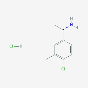 molecular formula C9H13Cl2N B7897307 (S)-1-(4-Chloro-3-methylphenyl)ethanamine hydrochloride 