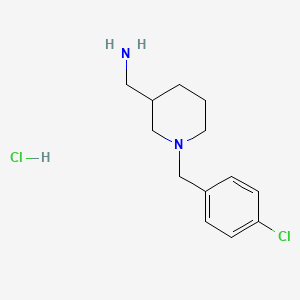 molecular formula C13H20Cl2N2 B7897812 C-[1-(4-Chloro-benzyl)-piperidin-3-yl]-methylamine hydrochloride 
