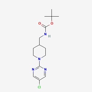 molecular formula C15H23ClN4O2 B7897975 tert-Butyl ((1-(5-chloropyrimidin-2-yl)piperidin-4-yl)methyl)carbamate 