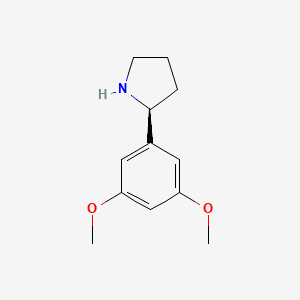 molecular formula C12H17NO2 B7898384 5-((2s)Pyrrolidin-2-yl)-1,3-dimethoxybenzene 