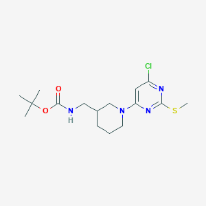 molecular formula C16H25ClN4O2S B7898802 [1-(6-Chloro-2-methylsulfanyl-pyrimidin-4-yl)-piperidin-3-ylmethyl]-carbamic acid tert-butyl ester 