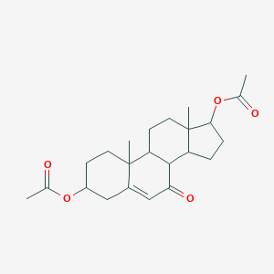 molecular formula C23H32O5 B078989 (17-Acetyloxy-10,13-dimethyl-7-oxo-1,2,3,4,8,9,11,12,14,15,16,17-dodecahydrocyclopenta[a]phenanthren-3-yl) acetate CAS No. 13209-60-4