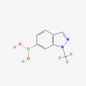 molecular formula C8H9BN2O2 B7899304 N-(Methyl-d3)-indazole-6-boronic acid 