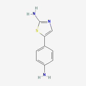 molecular formula C9H9N3S B7899316 5-(4-Aminophenyl)thiazol-2-amine 