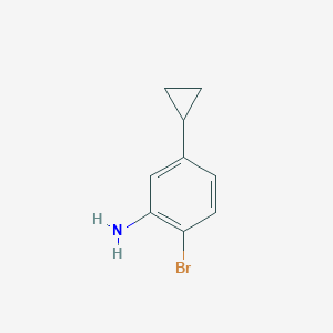 molecular formula C9H10BrN B7899531 2-Bromo-5-cyclopropylaniline 