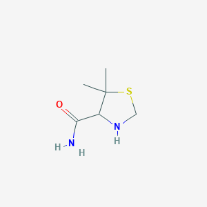 molecular formula C6H12N2OS B078998 5,5-Dimethyl-1,3-thiazolidine-4-carboxamide CAS No. 13195-32-9