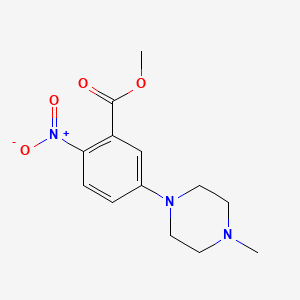 molecular formula C13H17N3O4 B7899900 Methyl 5-(4-methylpiperazin-1-yl)-2-nitrobenzoate 