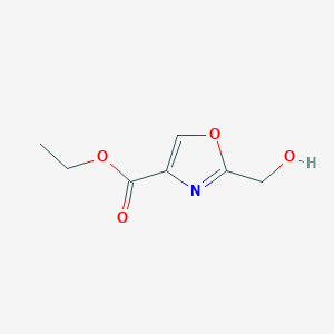molecular formula C7H9NO4 B7899994 Ethyl 2-(hydroxymethyl)oxazole-4-carboxylate 