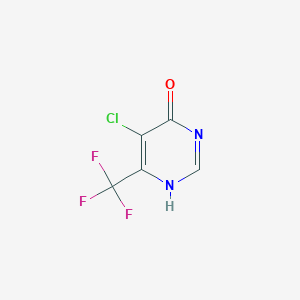 molecular formula C5H2ClF3N2O B7900109 5-chloro-6-(trifluoromethyl)-1H-pyrimidin-4-one 